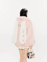 Load image into Gallery viewer, ‘Pink Crush’ Big Rabbit Ears Plush Cotton Coat AlielNosirrah
