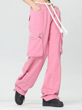 Load image into Gallery viewer, &#39;Pink Wall&#39; Barbie Core Rope Belt Oversized Cargo Pants AlielNosirrah
