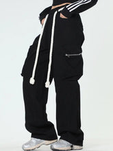 Load image into Gallery viewer, &#39;Pink Wall&#39; Barbie Core Rope Belt Oversized Cargo Pants AlielNosirrah
