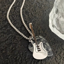 Load image into Gallery viewer, &#39;Play It&#39; Grunge Guitar Plectrum Necklace AlielNosirrah
