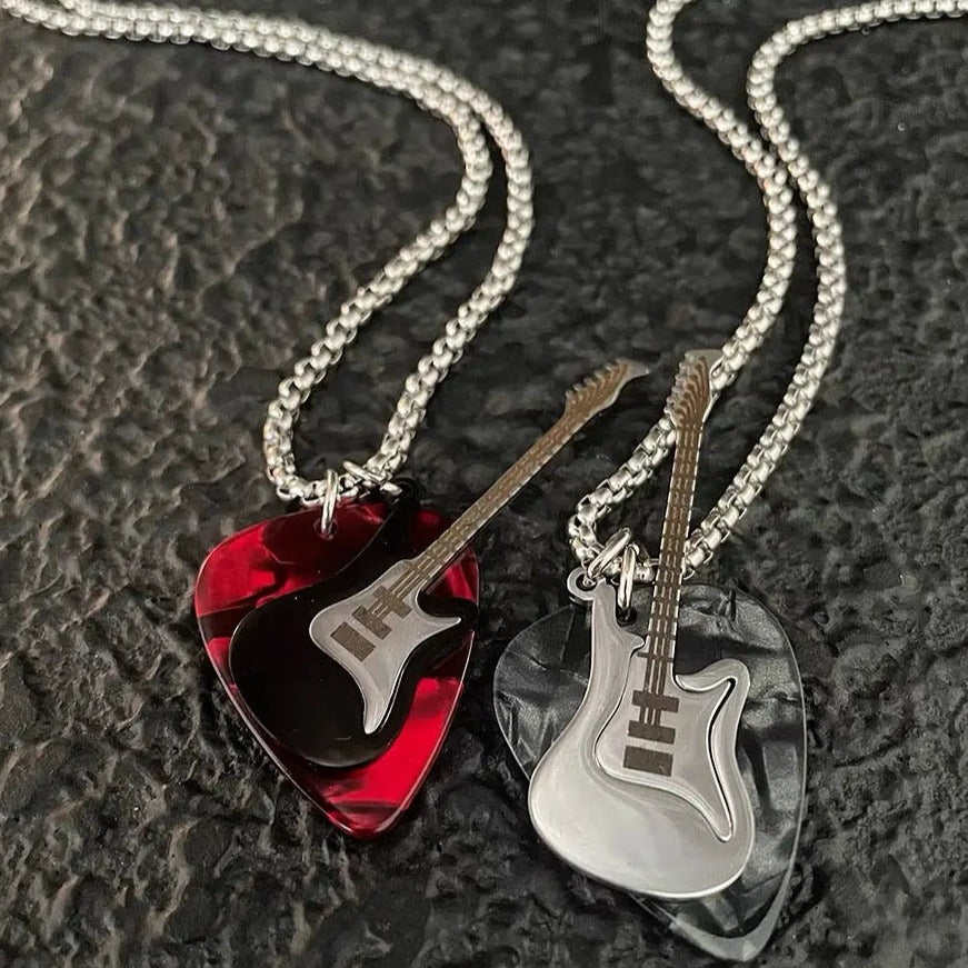 'Play It' Grunge Guitar Plectrum Necklace AlielNosirrah