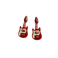 Load image into Gallery viewer, &#39;Punk Princess&#39; Kawaii Punk Guitar Earrings AlielNosirrah
