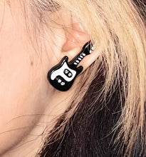 Load image into Gallery viewer, &#39;Punk Princess&#39; Kawaii Punk Guitar Earrings AlielNosirrah

