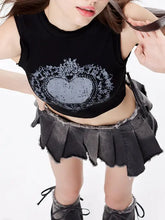 Load image into Gallery viewer, &#39;Queencard&#39; y2k Punk Distressed Tank Top AlielNosirrah
