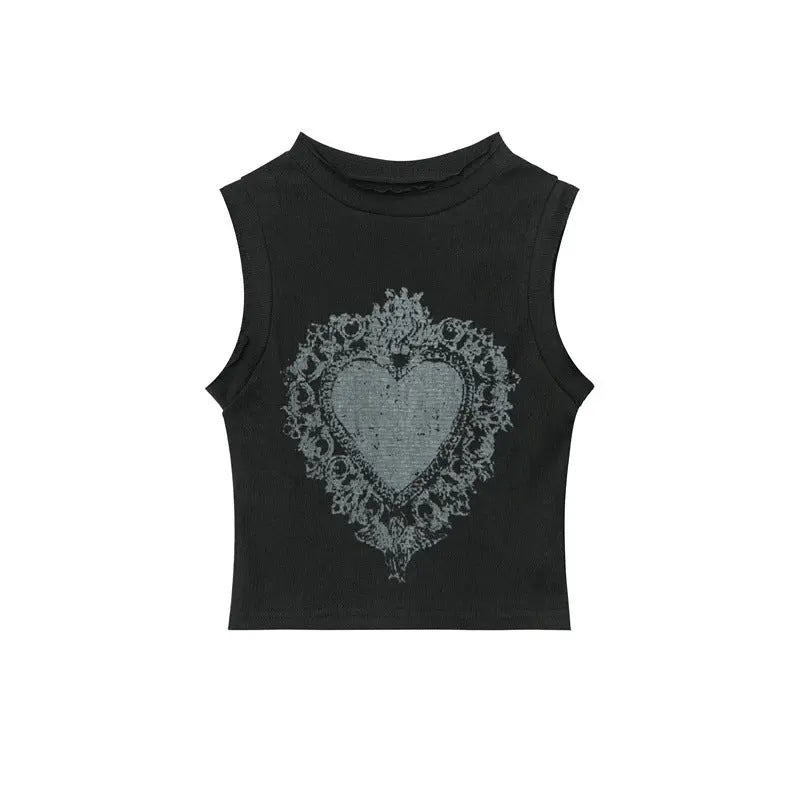 'Queencard' y2k Punk Distressed Tank Top AlielNosirrah