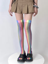 Load image into Gallery viewer, &#39;Rainbow babe&#39; Y2k Harajuku Pastel Tights AlielNosirrah
