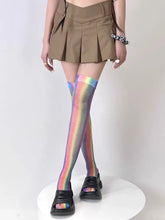Load image into Gallery viewer, &#39;Rainbow babe&#39; Y2k Harajuku Pastel Tights AlielNosirrah
