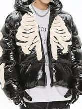 Load image into Gallery viewer, &#39;Reborn&#39; Dark Oversized Skeleton Hooded Puffer AlielNosirrah
