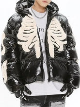 Load image into Gallery viewer, &#39;Reborn&#39; Dark Oversized Skeleton Hooded Puffer AlielNosirrah
