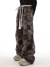 Load image into Gallery viewer, &#39;Retro Chic&#39; Vintage Patchwork Plaid Wide-Leg Pants AlielNosirrah
