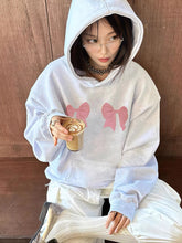 Load image into Gallery viewer, &#39;Ribbon Girl&#39; Coquette Street Style Bowtie Hoodie AlielNosirrah
