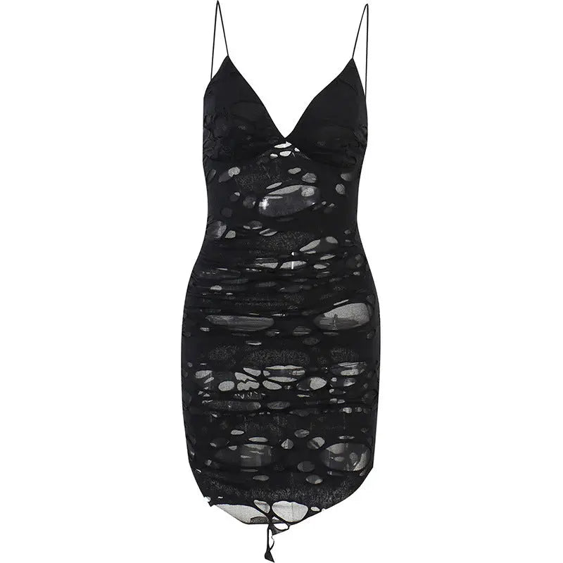 'Rip The Night' Dark Ripped Cami Dress AlielNosirrah