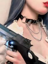 Load image into Gallery viewer, &#39;Rosalia&#39; Punk Metal Heart Shape Buckle Choker AlielNosirrah
