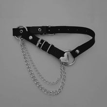 Load image into Gallery viewer, &#39;Rosalia&#39; Punk Metal Heart Shape Buckle Choker AlielNosirrah
