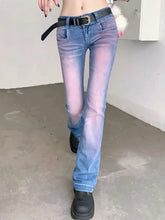 Load image into Gallery viewer, &#39;Rosy&#39; Y2k Grunge Gradient Purple Bell Pants AlielNosirrah
