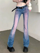 Load image into Gallery viewer, &#39;Rosy&#39; Y2k Grunge Gradient Purple Bell Pants AlielNosirrah
