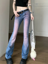 Load image into Gallery viewer, &#39;Rosy&#39; Y2k Grunge Gradient Purple Bell Pants AlielNosirrah
