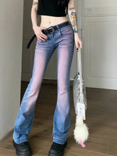 Load image into Gallery viewer, &#39;Rosy&#39; Y2k Grunge Gradient Purple Bell Pants AlielNosirrah
