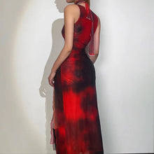 Load image into Gallery viewer, &#39;Ruby&#39; Punk Asymmetrical Mesh Tank Dress AlielNosirrah

