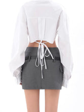 Load image into Gallery viewer, &#39;Safe Ride&#39; Techwear Grey Buckle Mini Skirt AlielNosirrah
