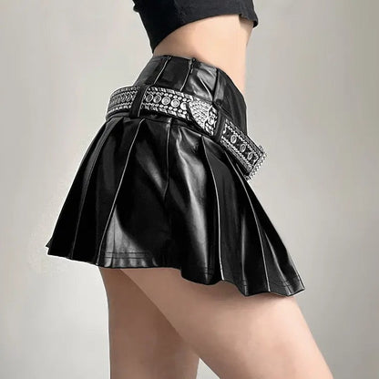 'Scale' Future Silver Metallic Pleated Skirt AlielNosirrah
