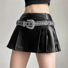 Load image into Gallery viewer, &#39;Scale&#39; Future Silver Metallic Pleated Skirt AlielNosirrah
