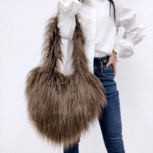 Load image into Gallery viewer, ‘Shape Of My Heart’ Multicolor Fuzzy Purse AlielNosirrah
