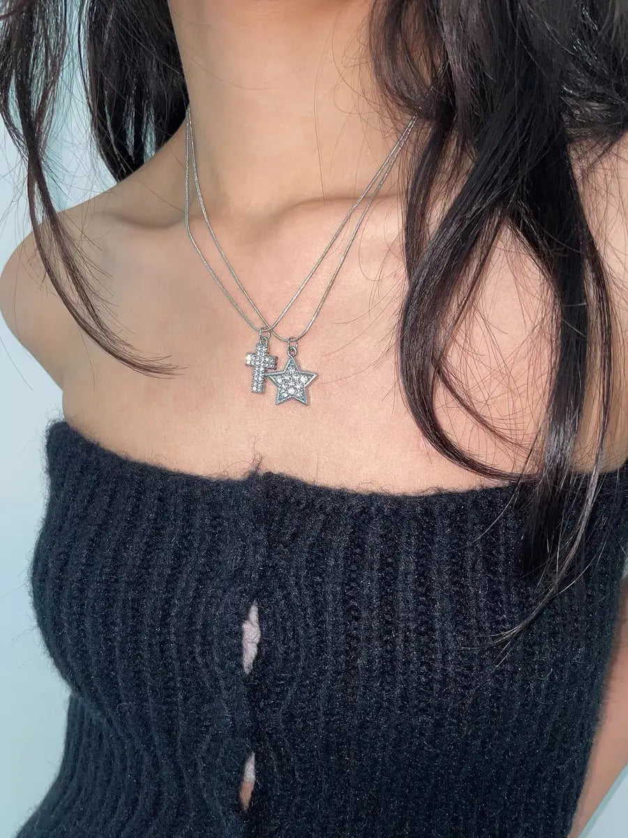 'Shiny Star' Y2k Rhinestone Necklaces Set AlielNosirrah