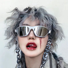 Load image into Gallery viewer, &#39;Silver City&#39; Irregular Festival Chain Sunglasses AlielNosirrah

