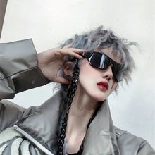 Load image into Gallery viewer, &#39;Silver City&#39; Irregular Festival Chain Sunglasses AlielNosirrah
