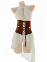 Load image into Gallery viewer, &#39;Sinking Ships&#39; Corset  Pirates Style Costume AlielNosirrah

