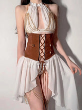 Load image into Gallery viewer, &#39;Sinking Ships&#39; Corset  Pirates Style Costume AlielNosirrah
