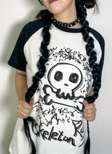 Load image into Gallery viewer, &#39;Skeleton Rose&#39; Harajuku Oversized Unisex Graphic T-Shirts AlielNosirrah
