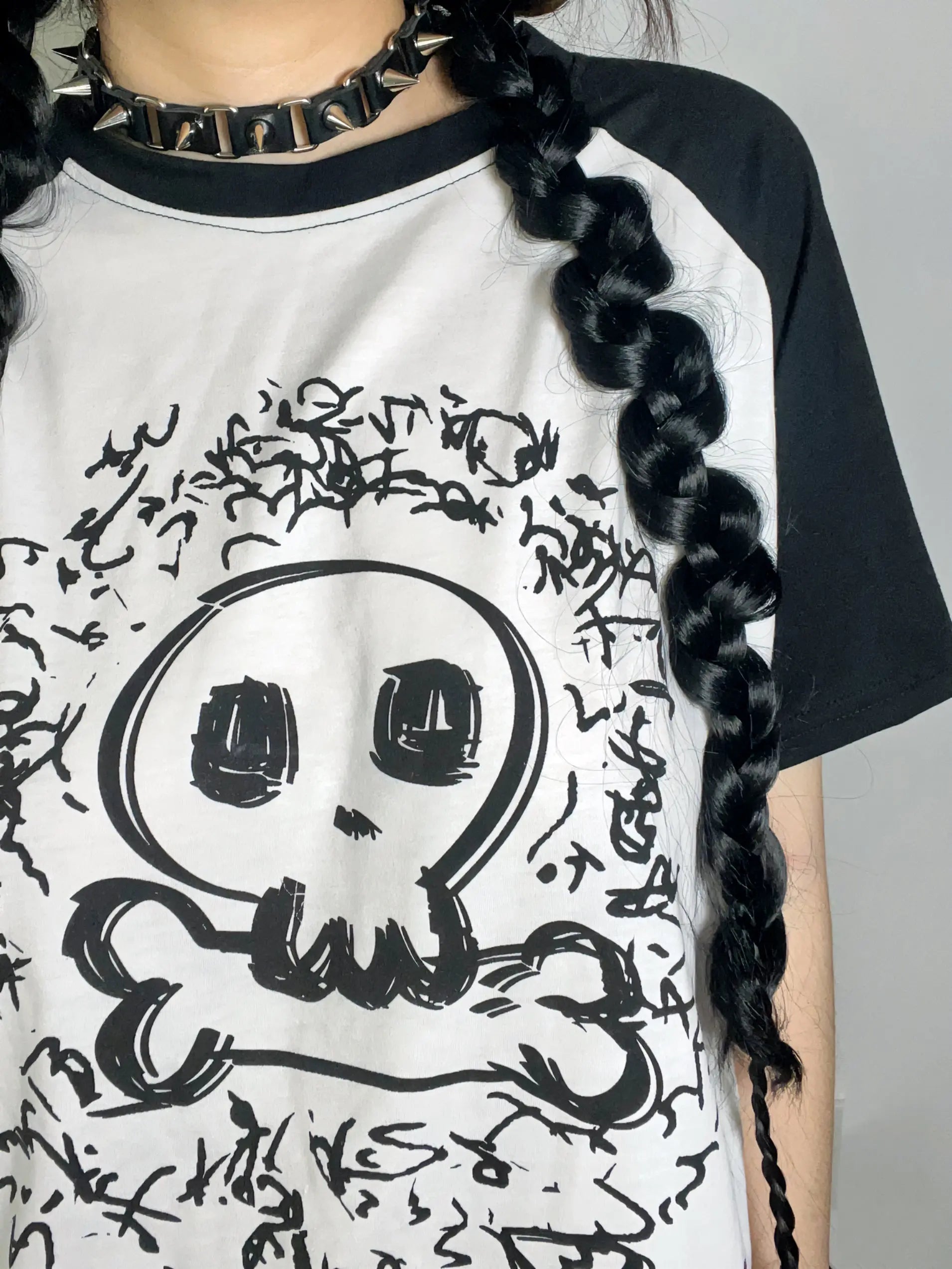 'Skeleton Rose' Harajuku Oversized Unisex Graphic T-Shirts AlielNosirrah