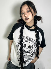 Load image into Gallery viewer, &#39;Skeleton Rose&#39; Harajuku Oversized Unisex Graphic T-Shirts AlielNosirrah
