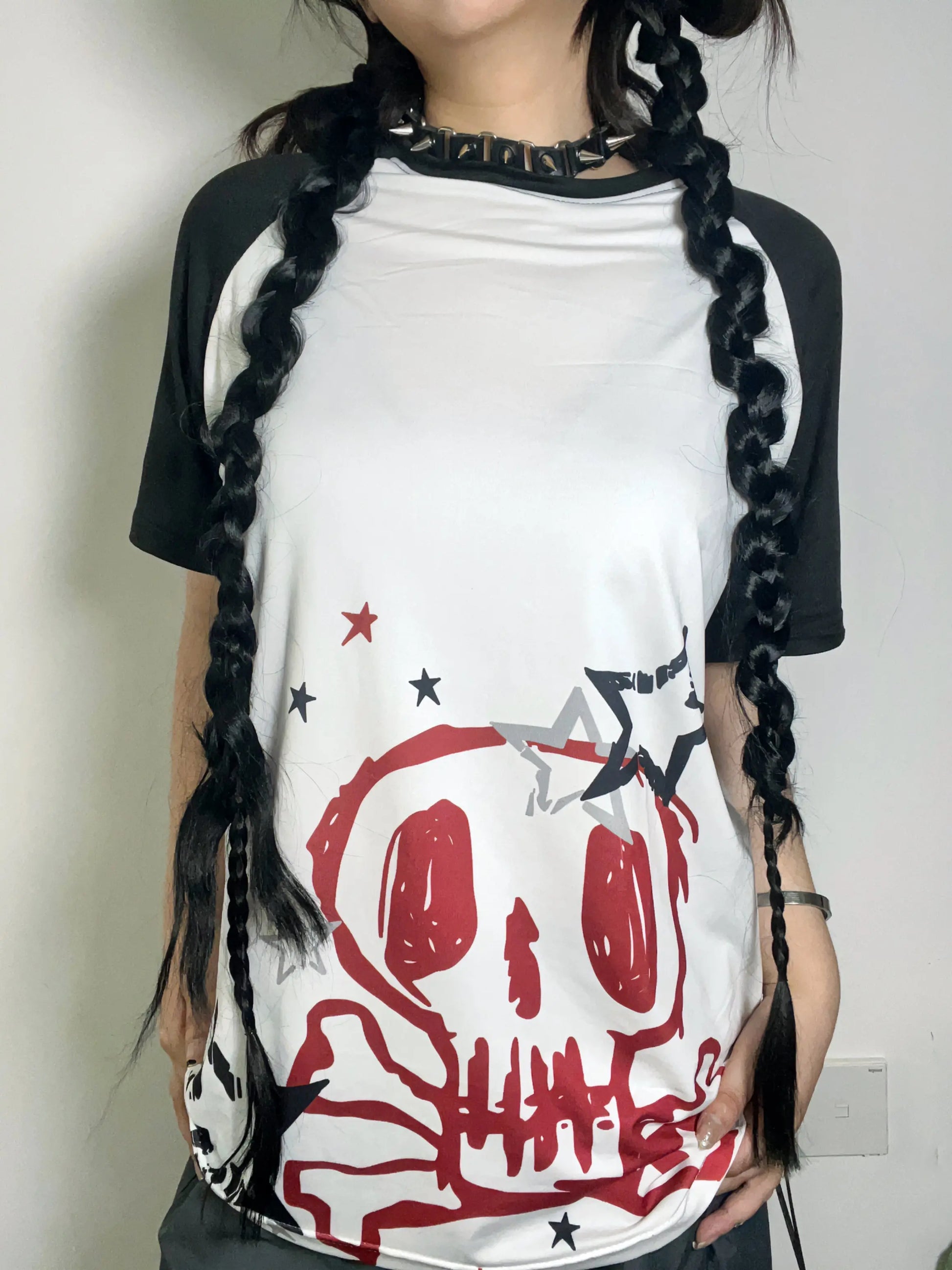 'Skull Star' Harajuku Oversized Unisex Graphic T-Shirts AlielNosirrah