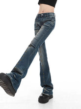 Load image into Gallery viewer, &#39;Sneakpeak&#39; Grunge Vintage Beaded Low Waisted Pants AlielNosirrah
