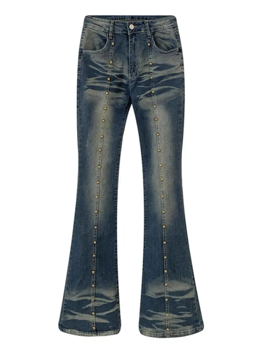 'Sneakpeak' Grunge Vintage Beaded Low Waisted Pants AlielNosirrah