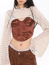 Load image into Gallery viewer, ‘Snooze’ Fishnet Cutout Ripped Knitted Blouse AlielNosirrah
