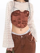 Load image into Gallery viewer, ‘Snooze’ Fishnet Cutout Ripped Knitted Blouse AlielNosirrah
