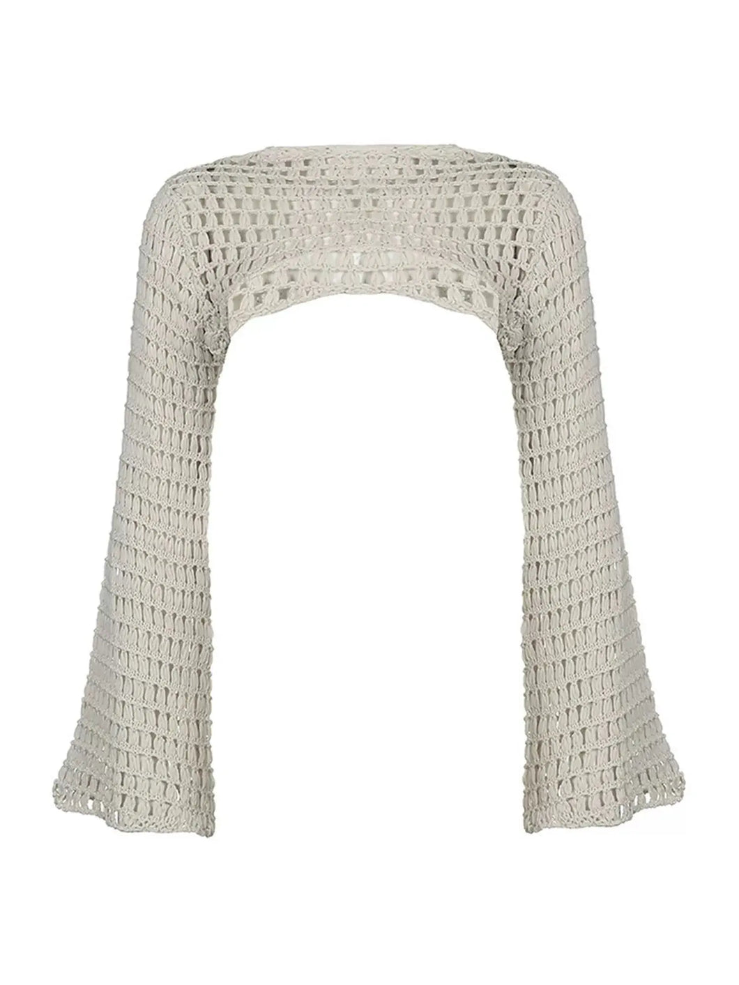 ‘Snooze’ Fishnet Cutout Ripped Knitted Blouse AlielNosirrah