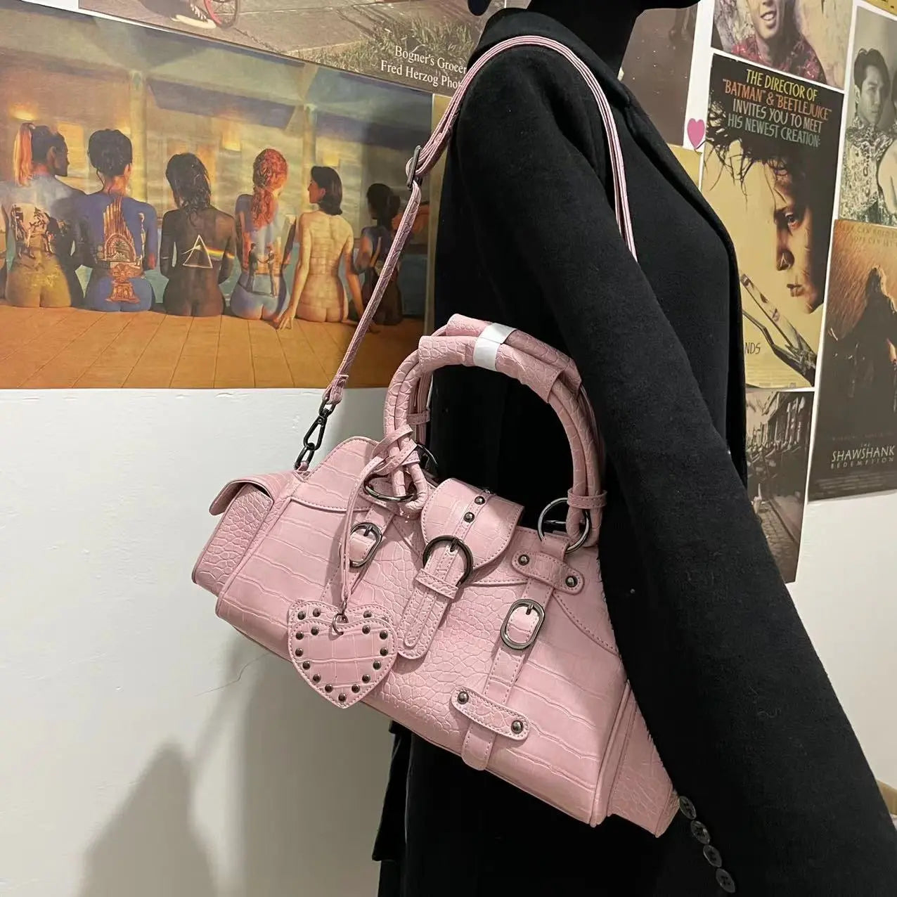 Soft Lips' Y2k Pink Vintage Crossbody Bags