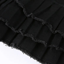 Load image into Gallery viewer, &#39;Speak up&#39; Dark Punk Ripped Denim Skirt AlielNosirrah
