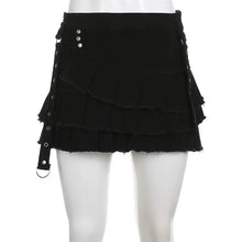 Load image into Gallery viewer, &#39;Speak up&#39; Dark Punk Ripped Denim Skirt AlielNosirrah
