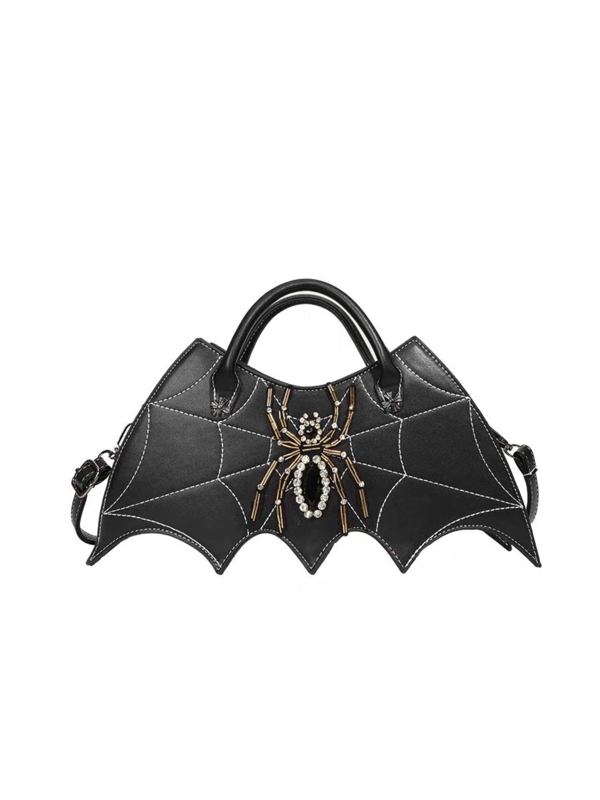 'Spider Glam' Alt Dark Spider Shape Hand Bags AlielNosirrah