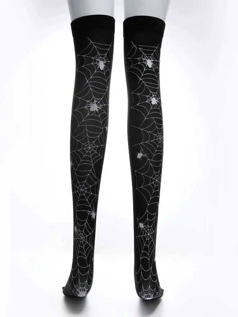 'Spider Nest' Spider Web Dark Leg Tights AlielNosirrah