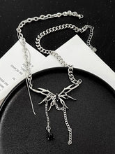 Load image into Gallery viewer, &#39;Spiderfly&#39; Dark Titinium Butterfly Spider Necklace AlielNosirrah

