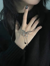Load image into Gallery viewer, &#39;Spiderfly&#39; Dark Titinium Butterfly Spider Necklace AlielNosirrah

