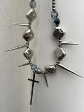 Load image into Gallery viewer, &#39;Spike&#39; Punk Goth Cross Rivet Necklace AlielNosirrah
