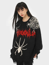 Load image into Gallery viewer, &#39;Spooky Night&#39; Spider Oversized Sweater AlielNosirrah
